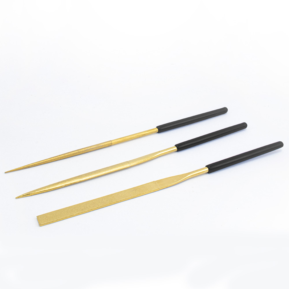 H-19 チタンコーティングダイヤモンドヤスリ3本組＃200