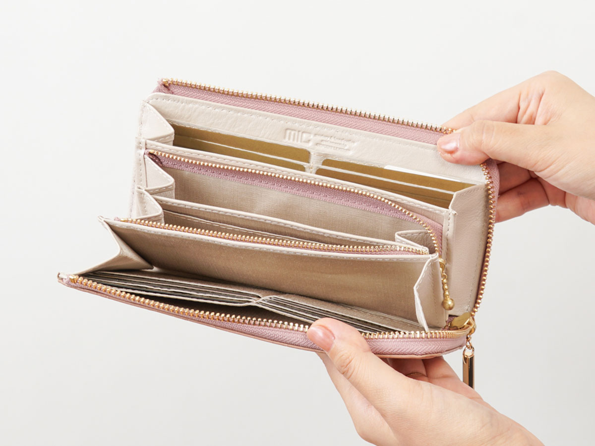 クロコ 外L字ファスナー長財布 | 革財布のお店mic (ミック)