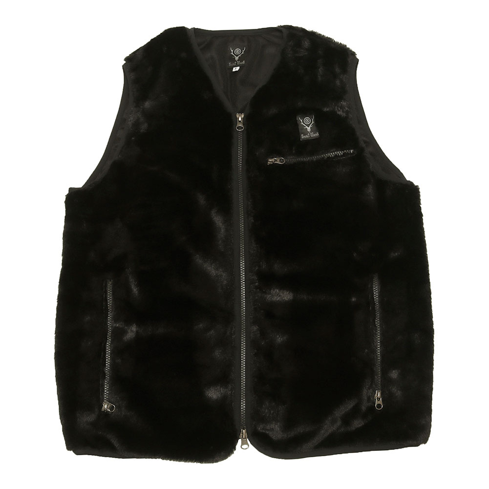 South2 West8[サウス2 ウェスト8]Piping Vest Micro Fur NS735B
