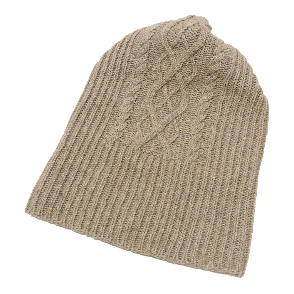 mature ha. [マチュアーハ]eco premiere pleats knit cap aran ECO-001
