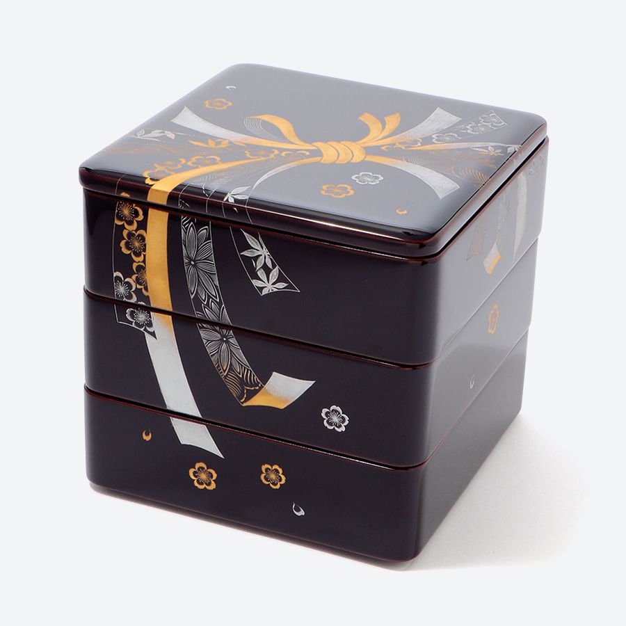 江戸吹硝子 六角縁高』『清昌堂やました謹製』三段重箱 茶道具 江戸吹