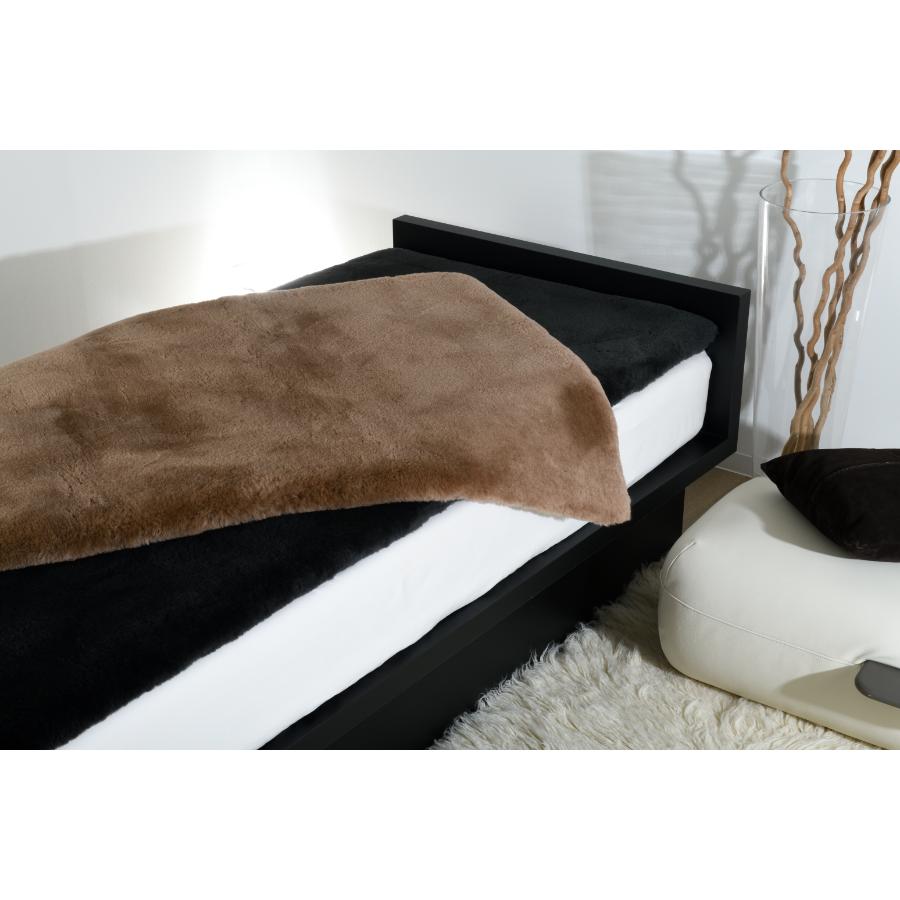 日本ムートン＞ムートンシーツ/ルナ ダークグレー シングル 50年