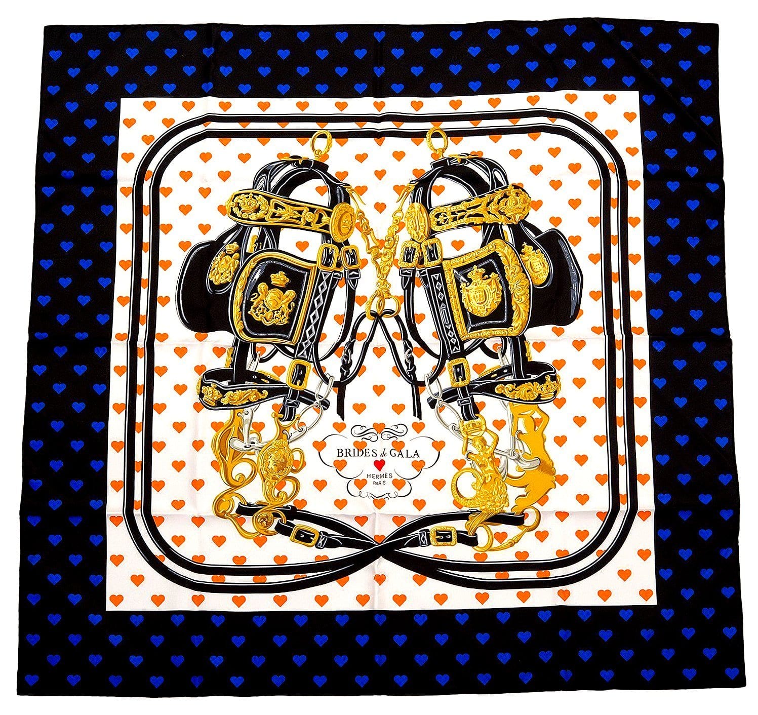 Hermes Limited Edition Scarf 90 Brides de Gala Love Silk Carre