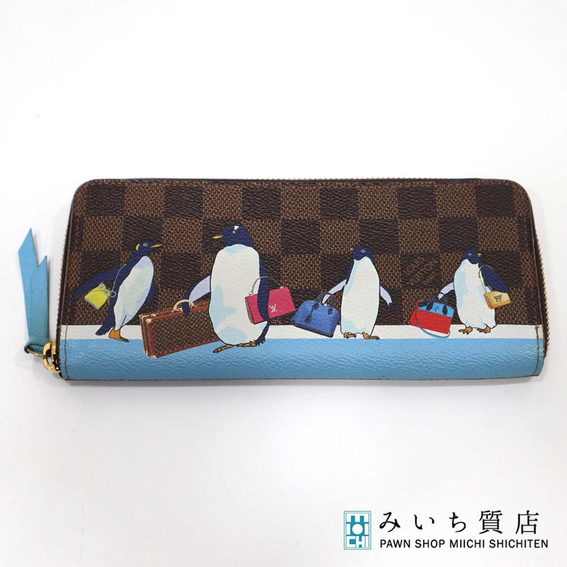LV ポルトフォイユ・クレマンス ダミエ ブルー ペンギン 長財布 N64425