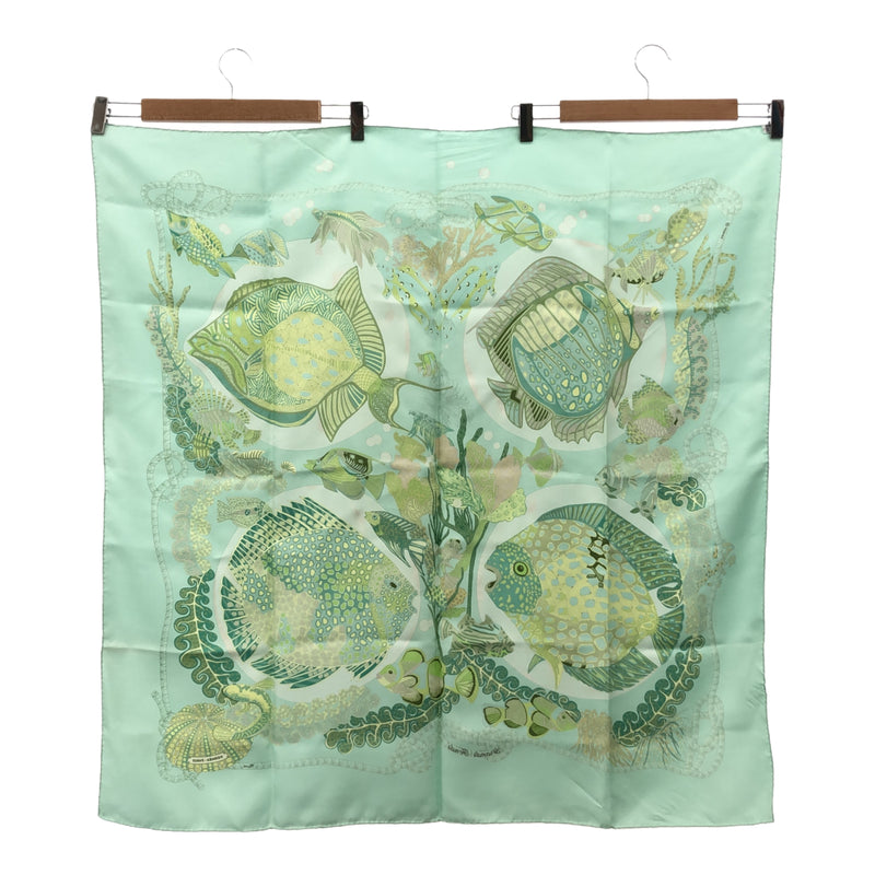 エルメス HERMES カレ90 grands Fonds 深海 シルク スカーフ グリーン
