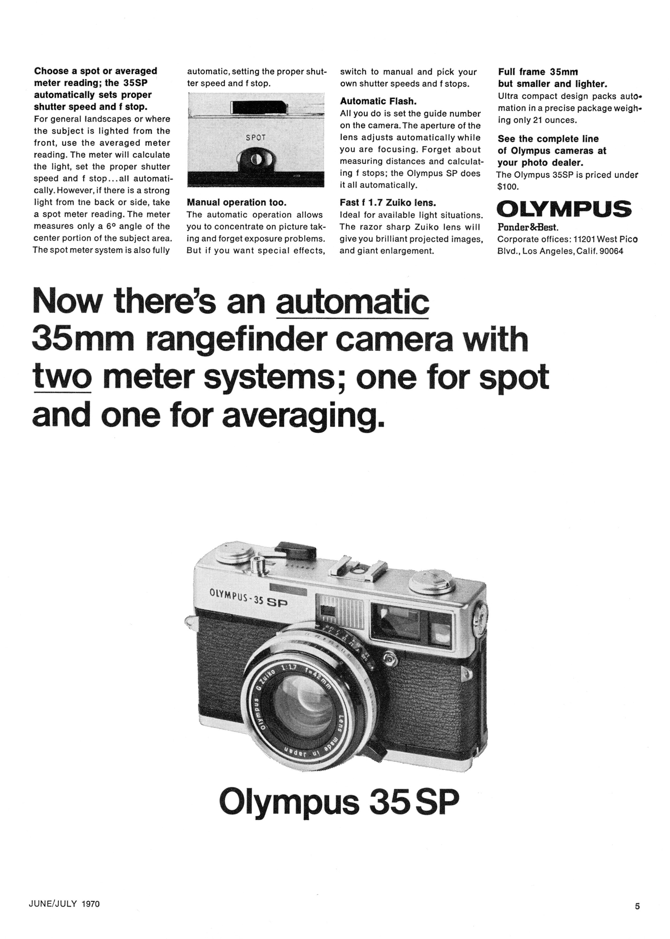 Olympus-35 SP (1969) - mike eckman dot com