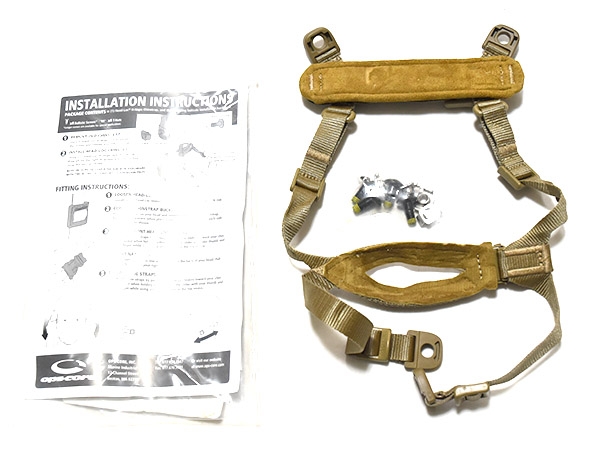 米軍実物 OPS-CORE H-Nape ECH ACH ヘルメット用 チンストラップ タン