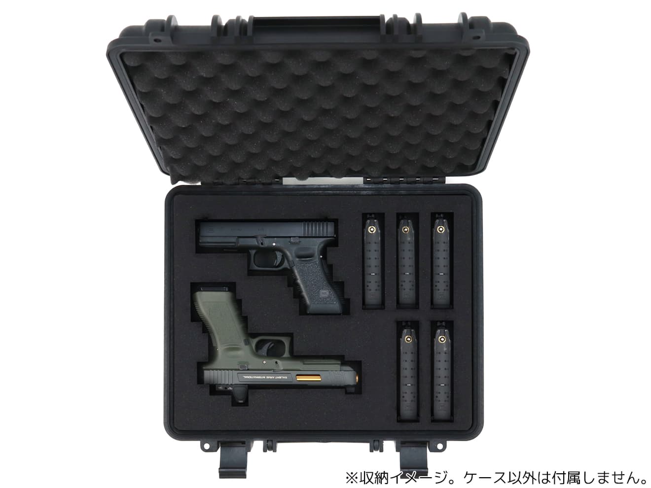 MILITARY-BASE ウォータープルーフ キャリングハードガンケース 10L