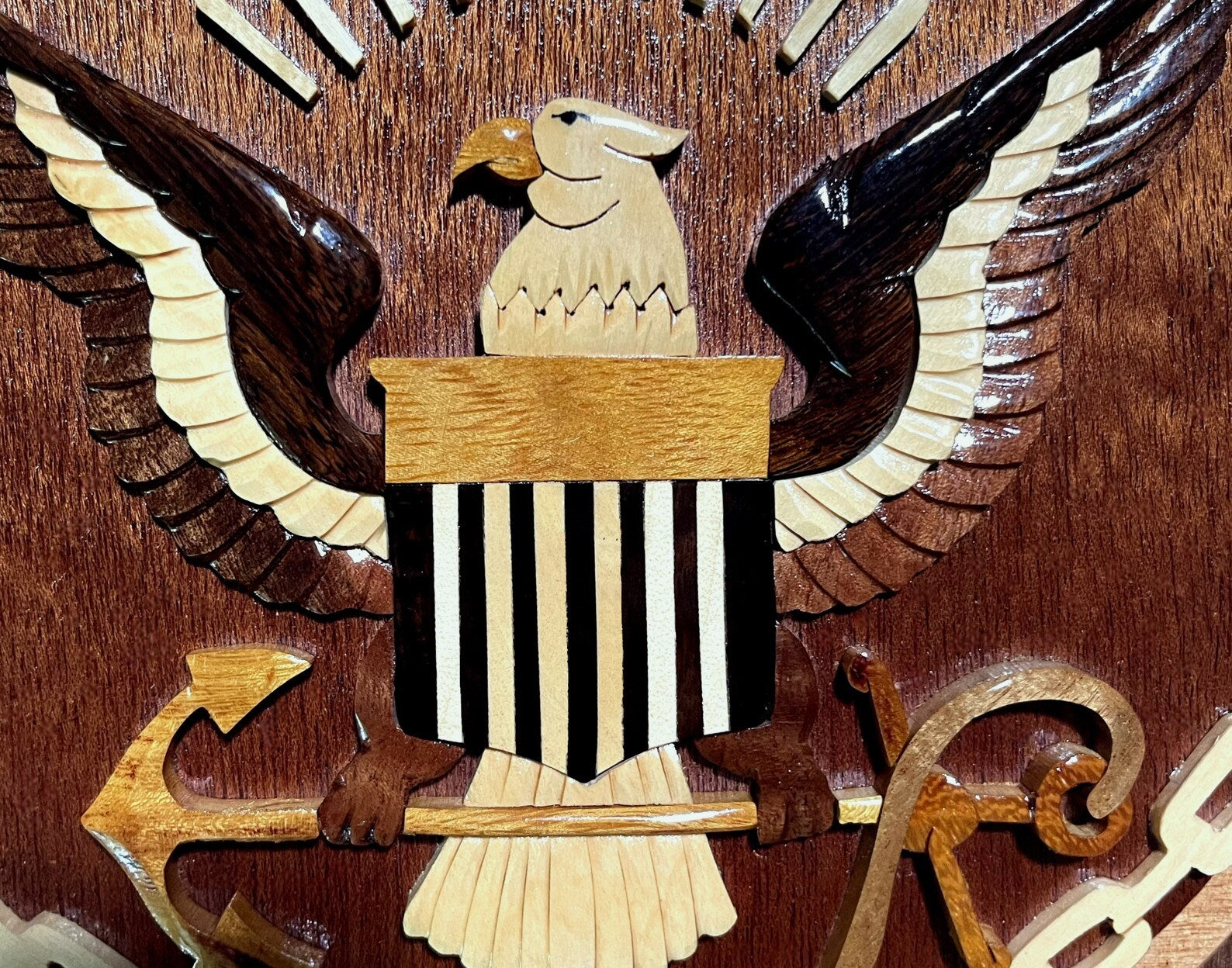 NAVY EMBLEM WOOD ART PLAQUE – Military Wood Art