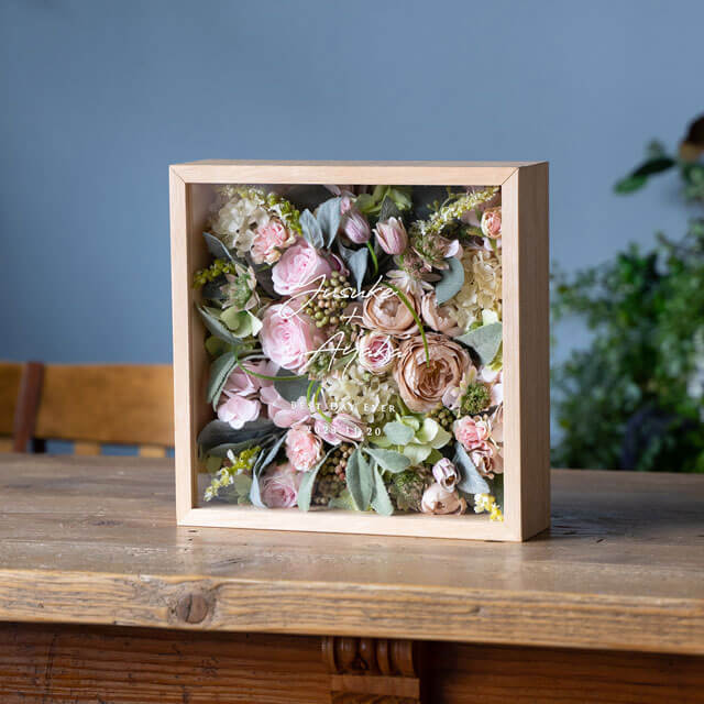 アフターブーケ】 スクエアフラワーボックス Lサイズ | mille la