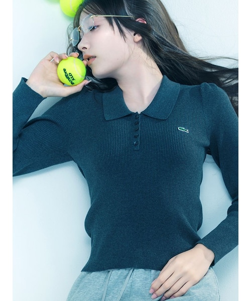 LACOSTE/ポロリブニット｜スナイデルの通販｜&mall（アンドモール
