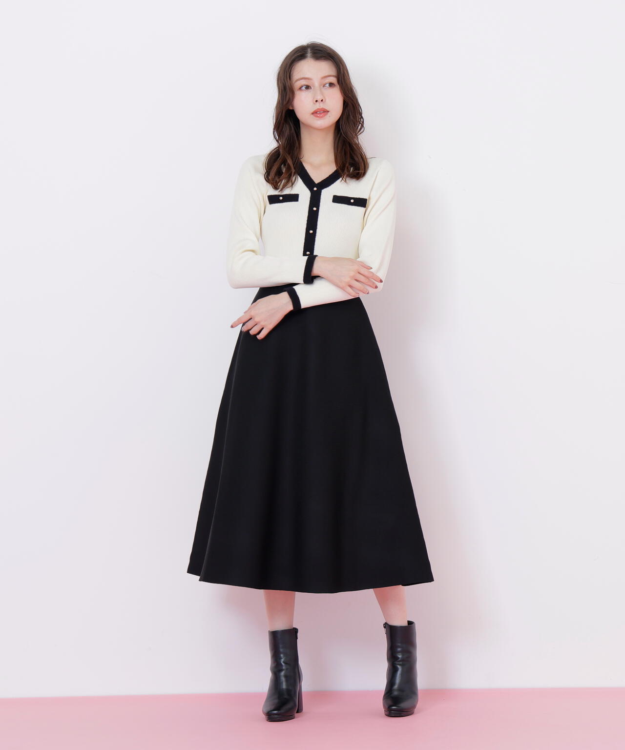 モールヤーントリミングニットワンピース | JILL by JILL STUART（ジル