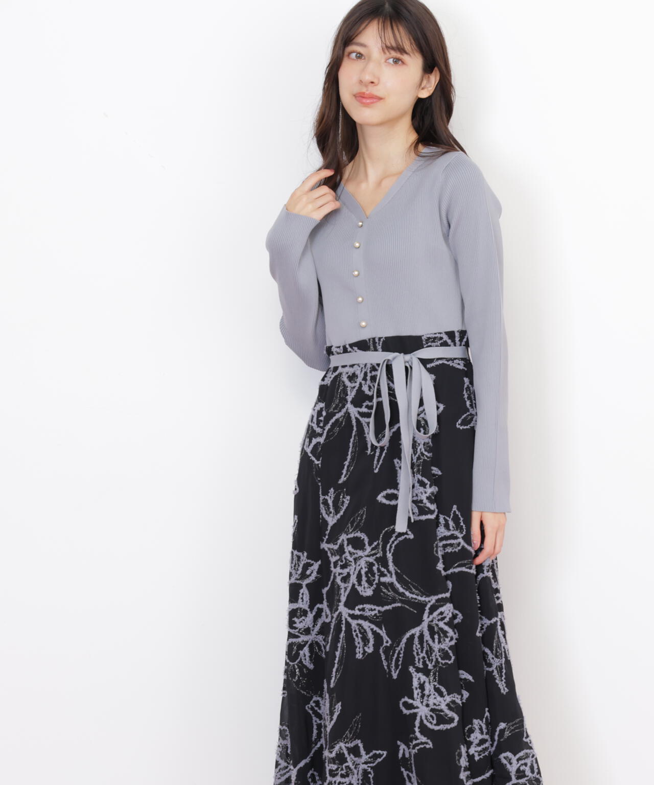 モール刺繍ドッキングニットワンピース | JILL by JILL STUART（ジル