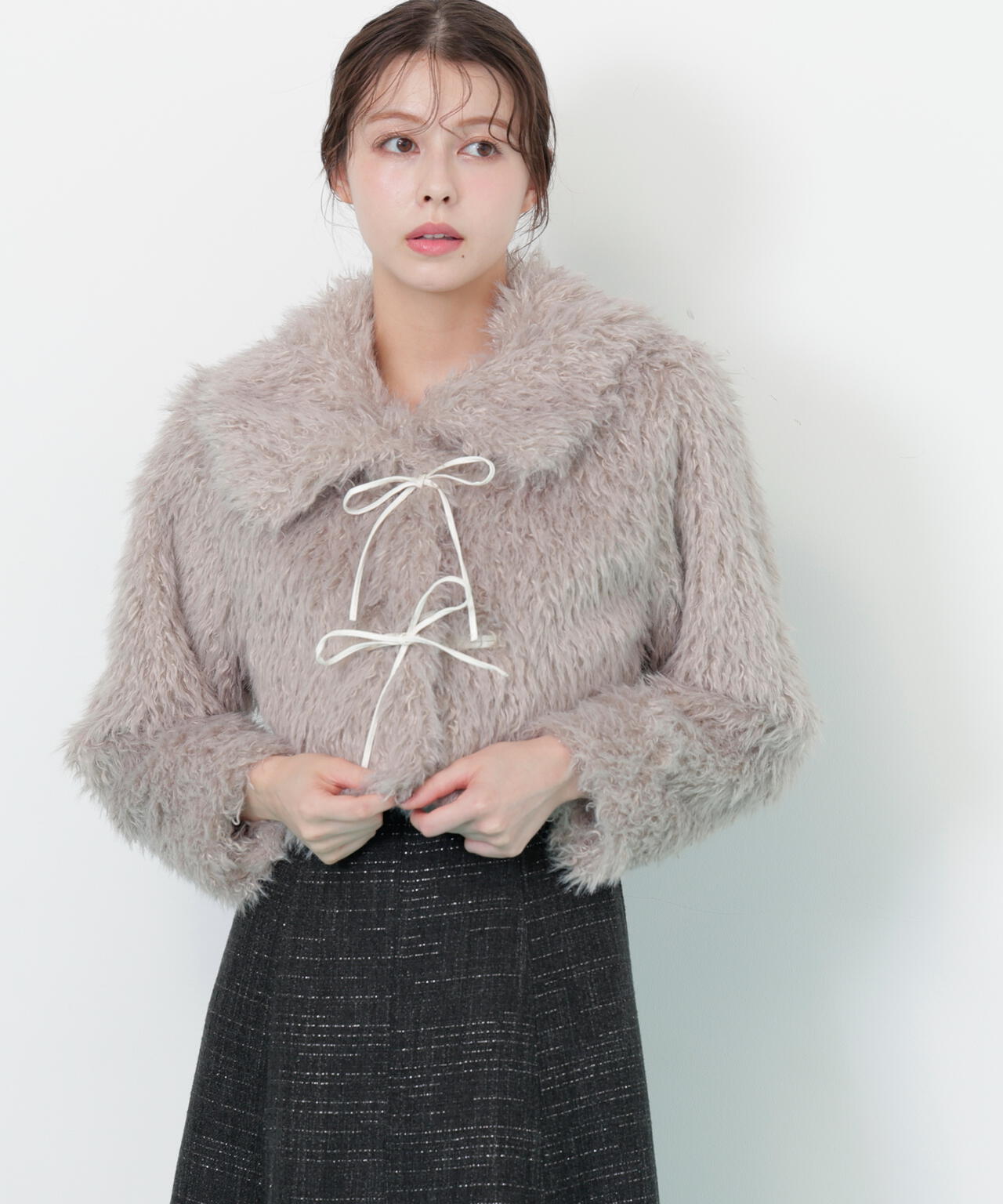 リボンダッフルショートファーコート | JILL by JILL STUART（ジル