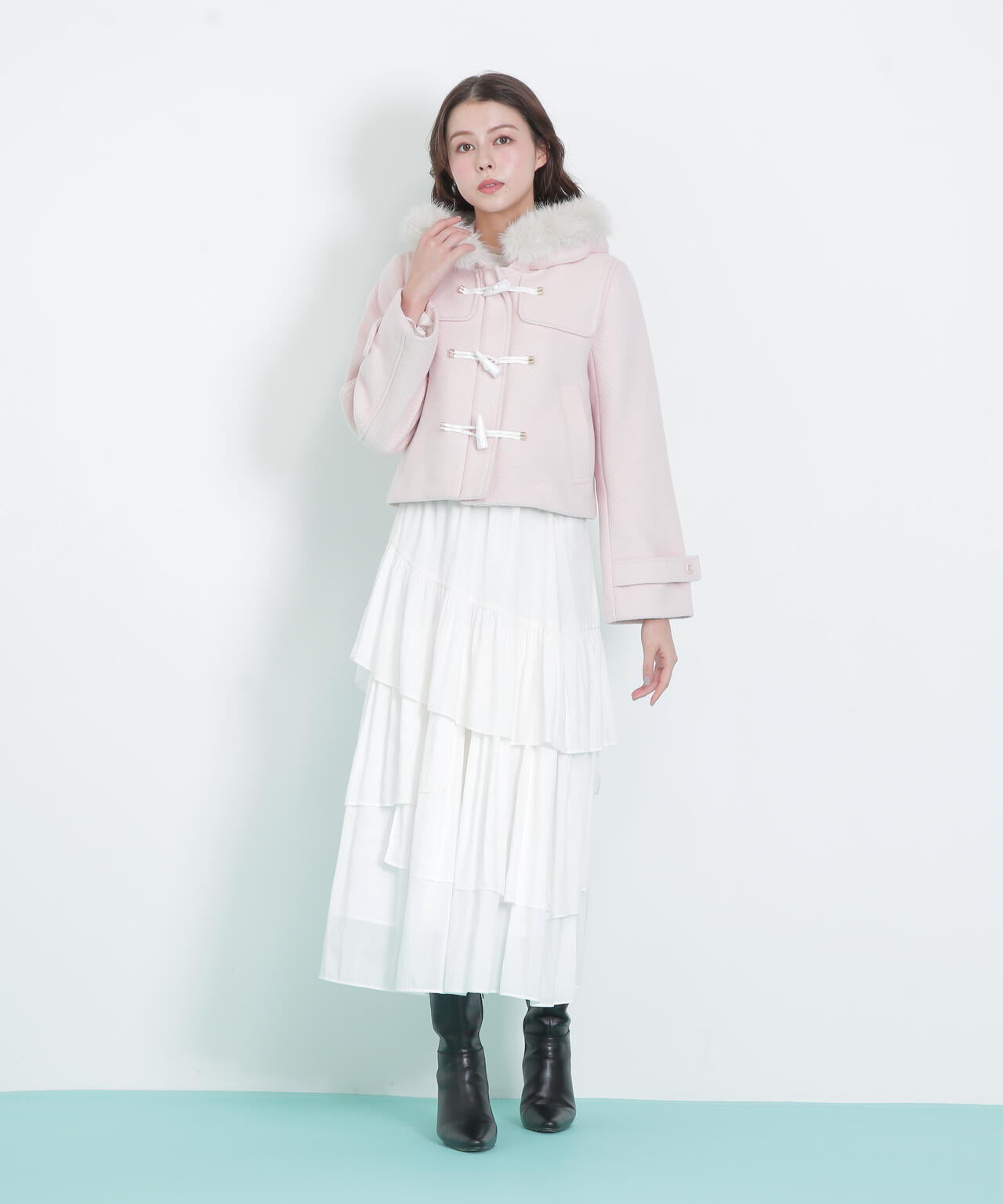 フェイクファー付ショートダッフルコート | JILL by JILL STUART（ジル