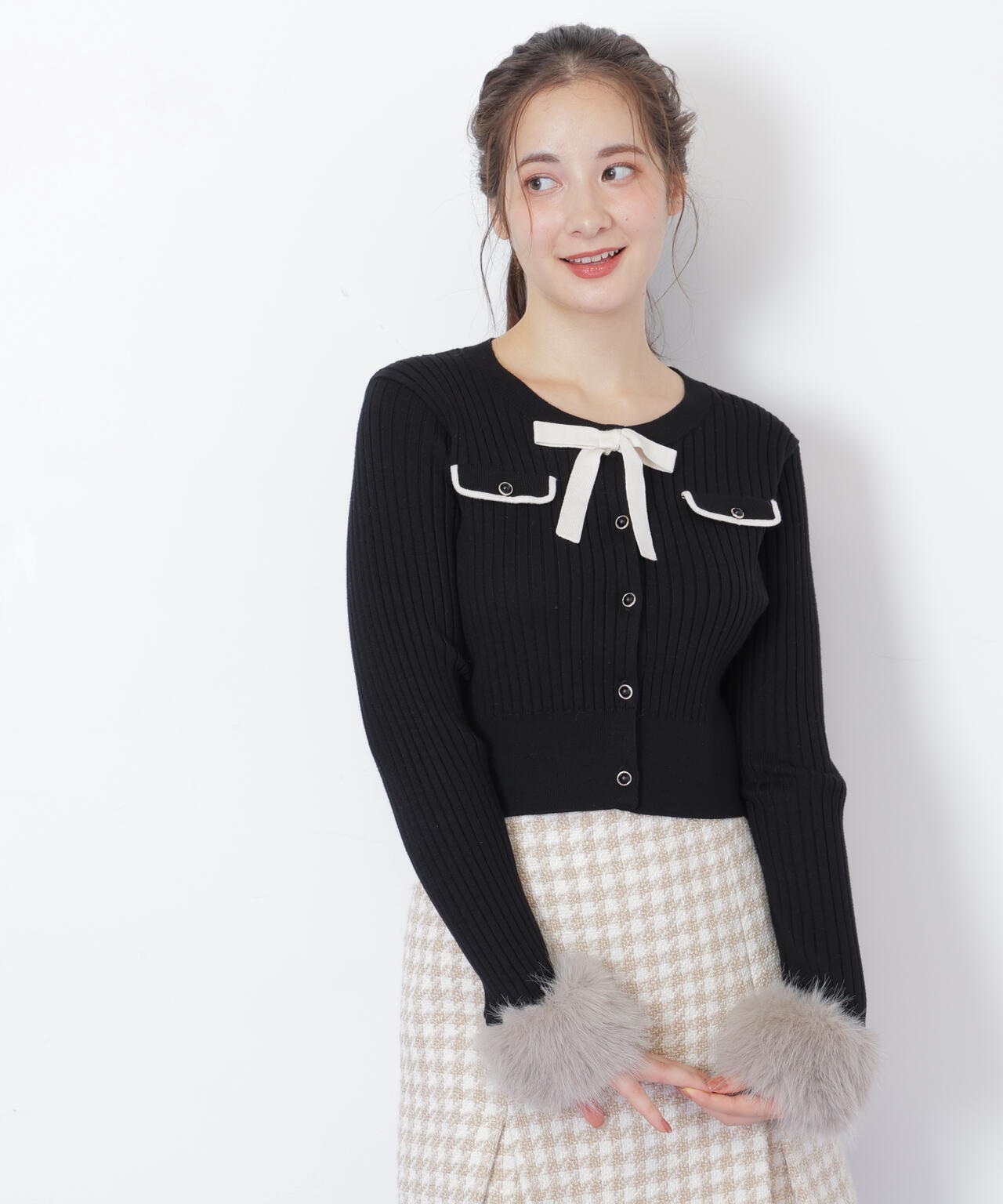 袖フェイクファーカーデトップス | JILL by JILL STUART（ジル バイ