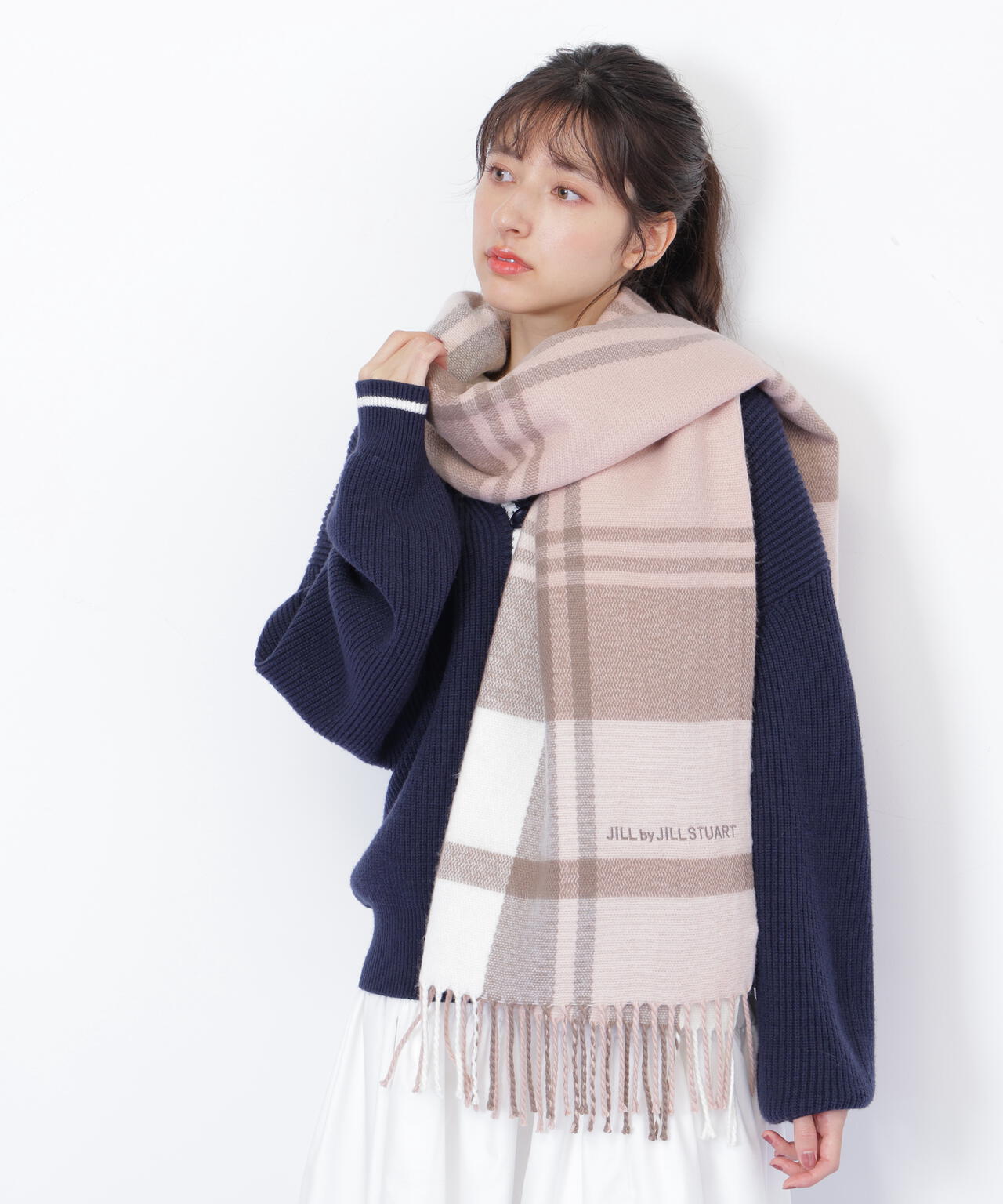 エンブロイダリーロゴチェックストール | JILL by JILL STUART（ジル