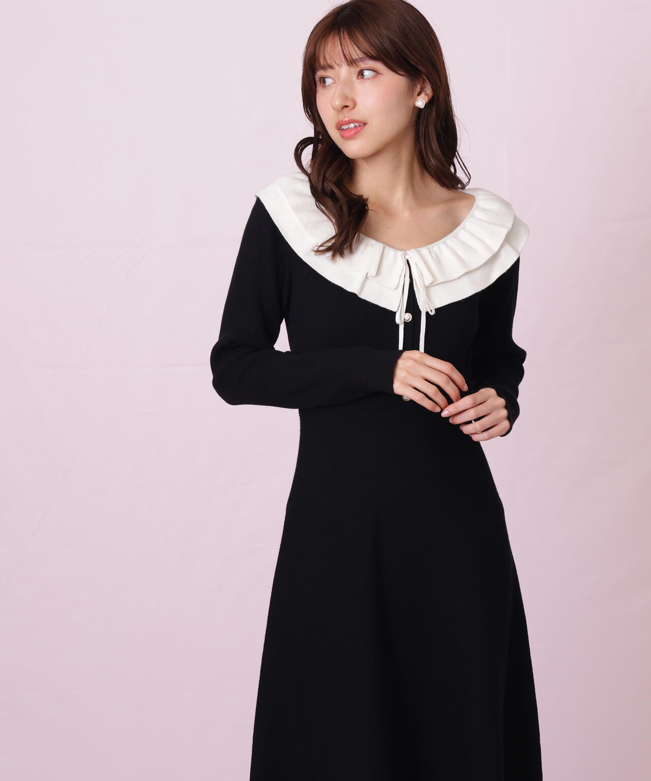 フリル襟バイカラーニットワンピース | JILL by JILL STUART（ジル