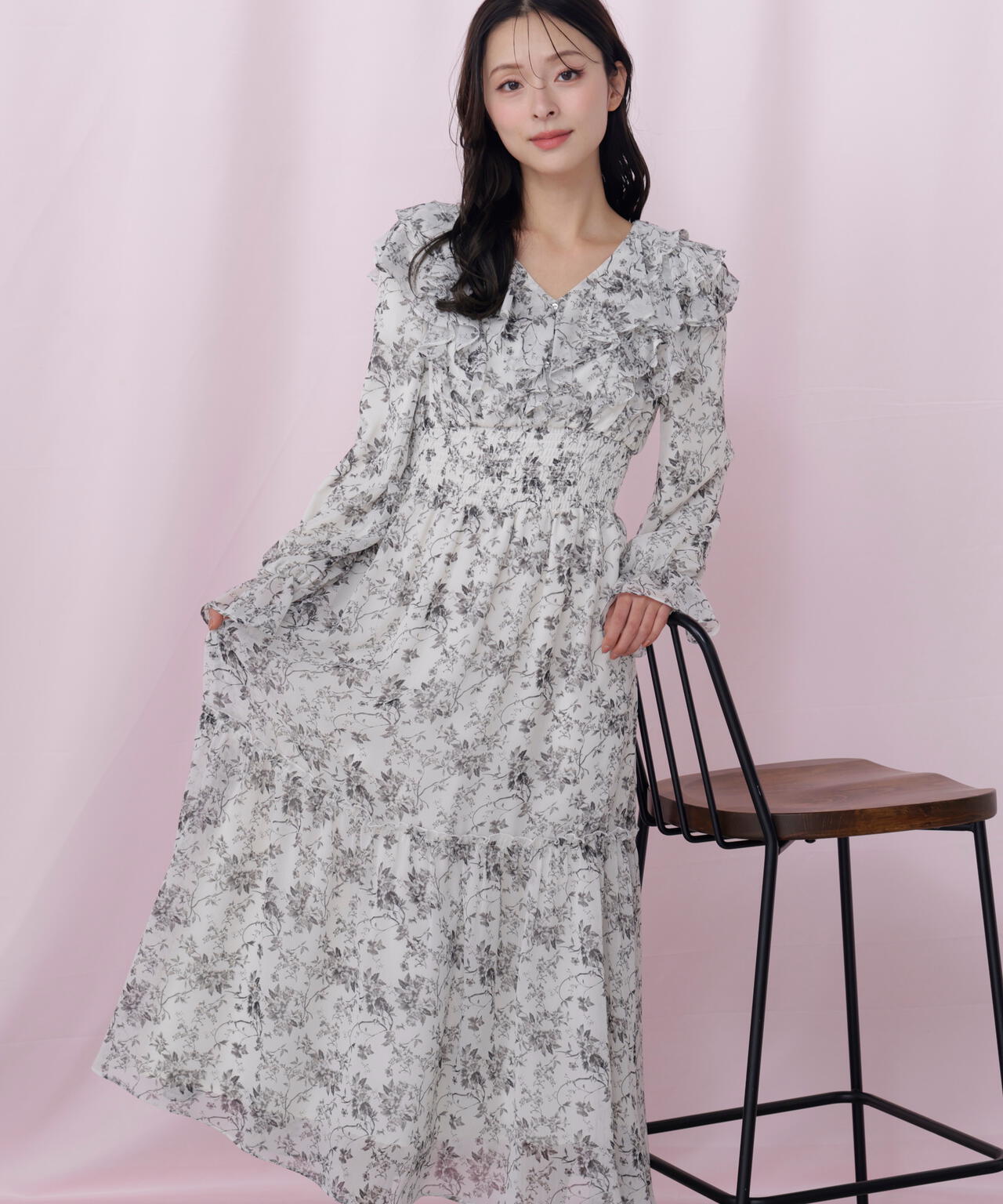 花柄ボリュームフリルワンピース | JILL by JILL STUART（ジル バイ