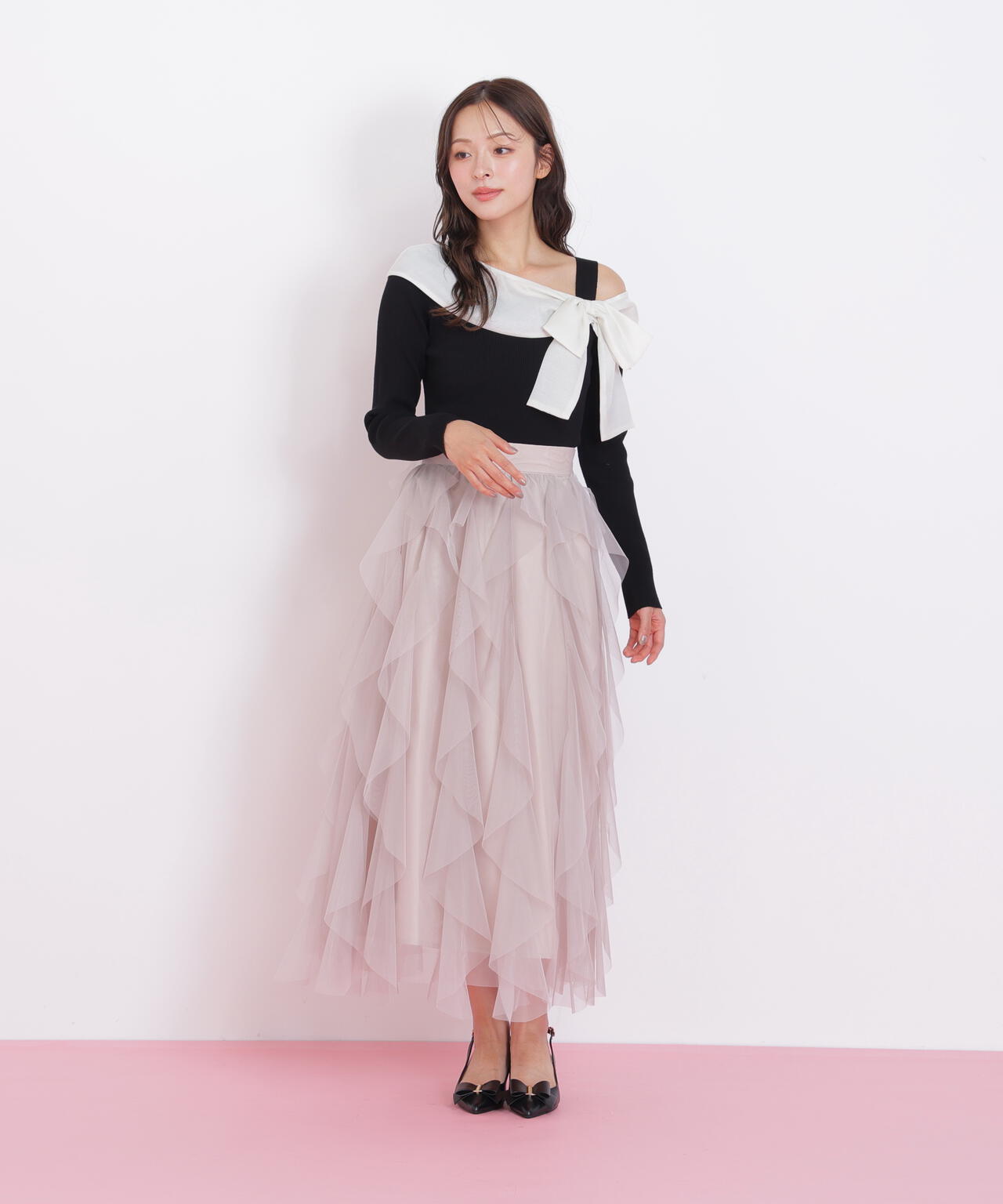 アシメリボンニット | JILL by JILL STUART（ジル バイ ジル