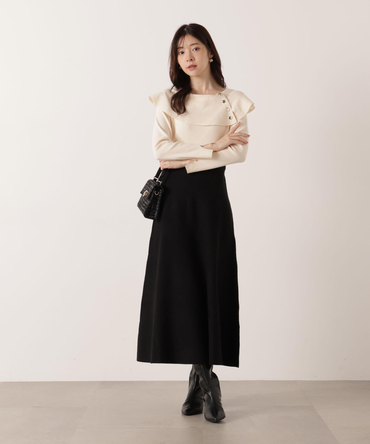 ケープニットワンピース【WEB・一部店舗限定】 | PROPORTION BODY