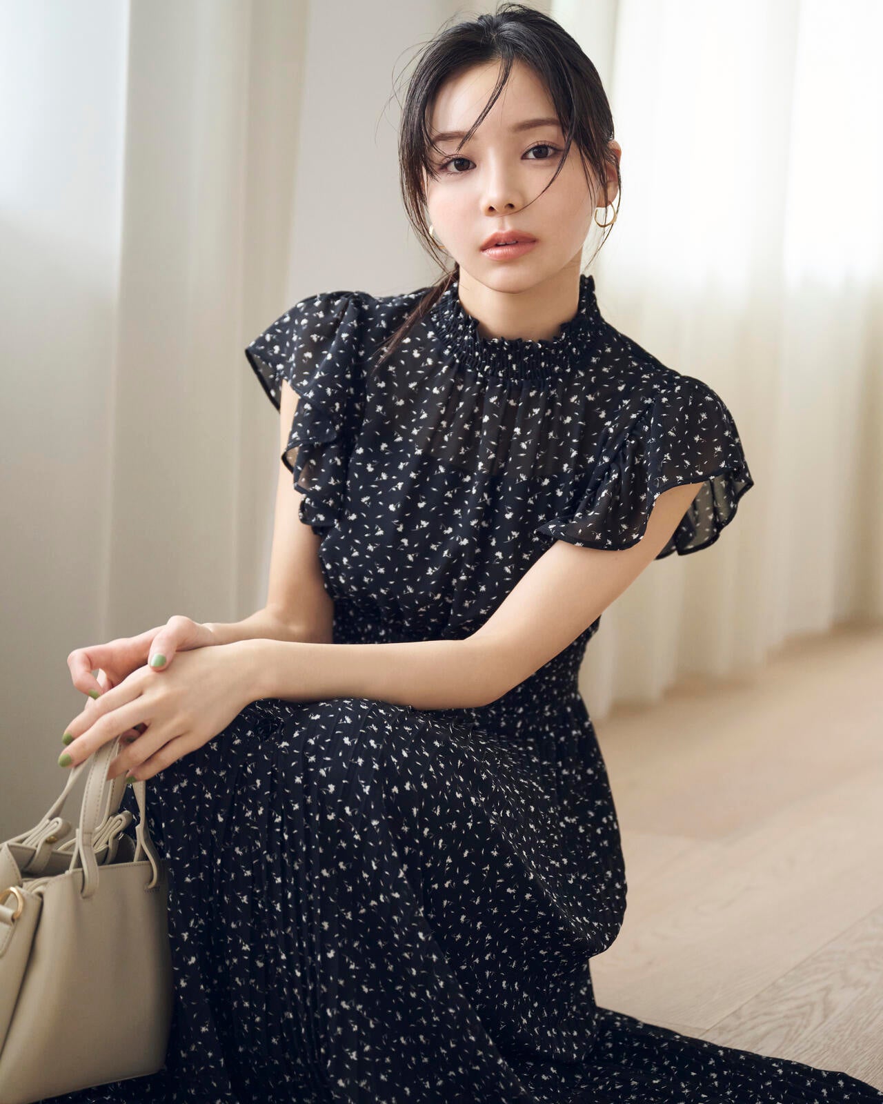 シフォン楊柳プリーツワンピース | PROPORTION BODY DRESSING