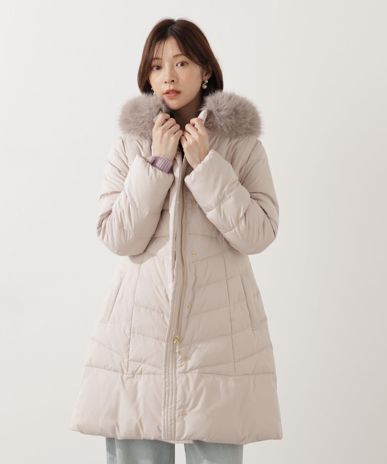 ベルト付ダウン | PROPORTION BODY DRESSING（プロポーションボディ