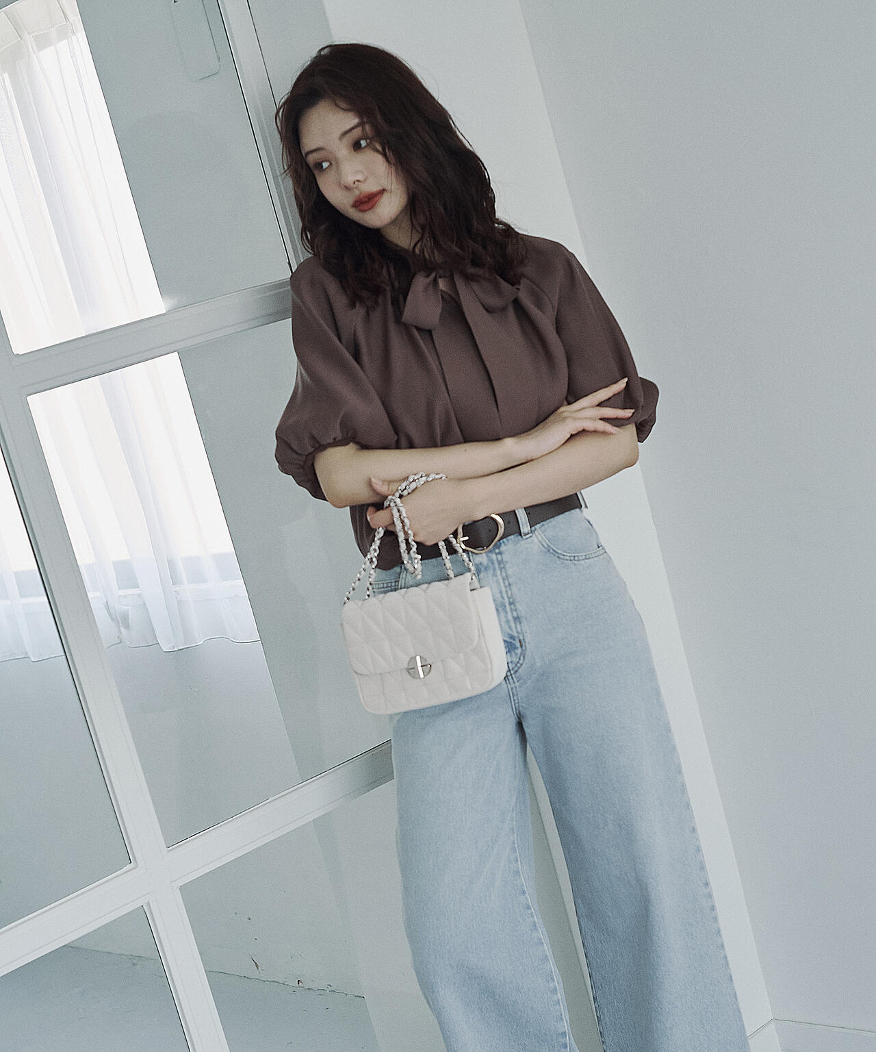 バルーンスリーブリボンブラウス | PROPORTION BODY DRESSING