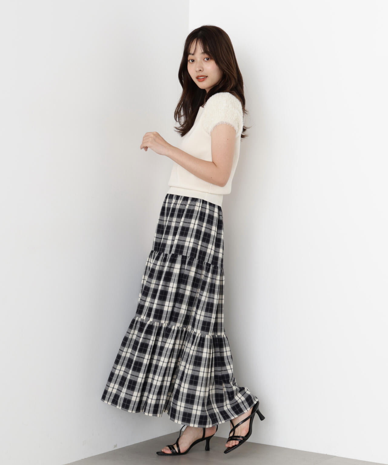 チェック柄ティアードスカート | PROPORTION BODY DRESSING