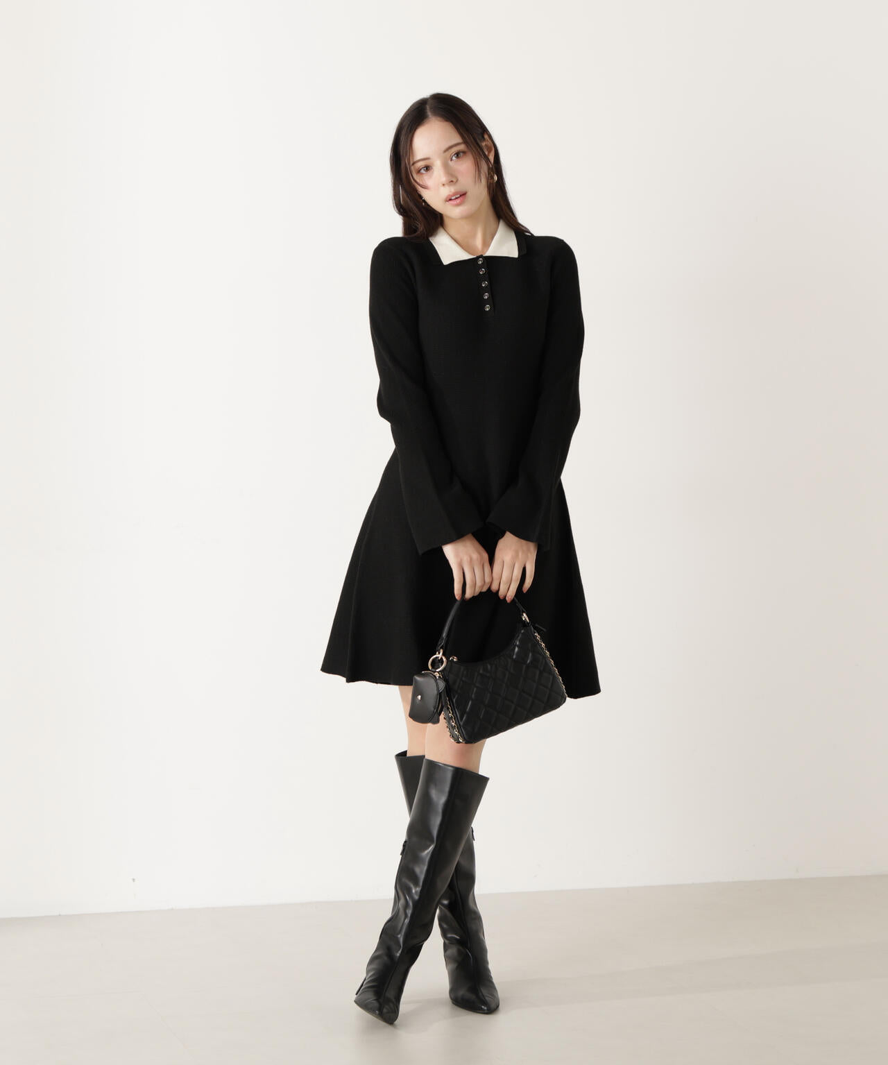 EDIT COLOGNE》ポロミニニットワンピース | PROPORTION BODY DRESSING