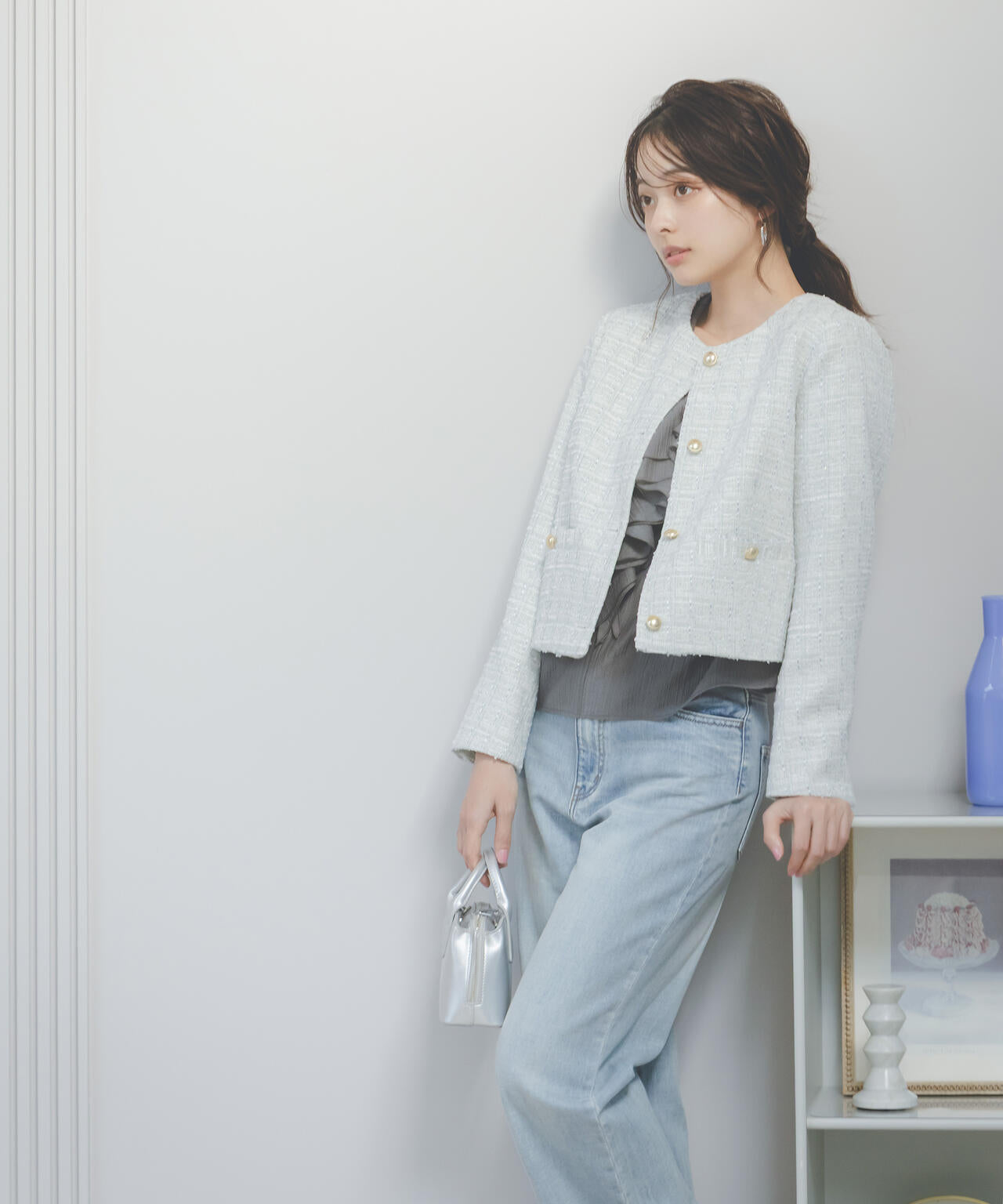 ノーカラーツイードジャケット | PROPORTION BODY DRESSING