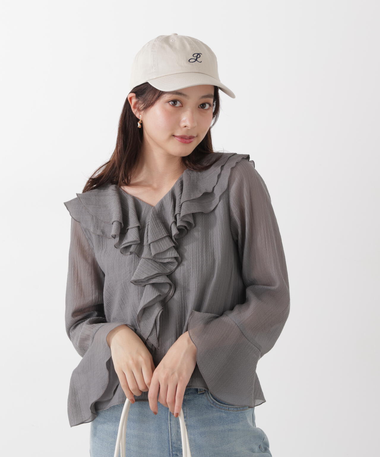 シアー楊柳ラッフルブラウス | PROPORTION BODY DRESSING