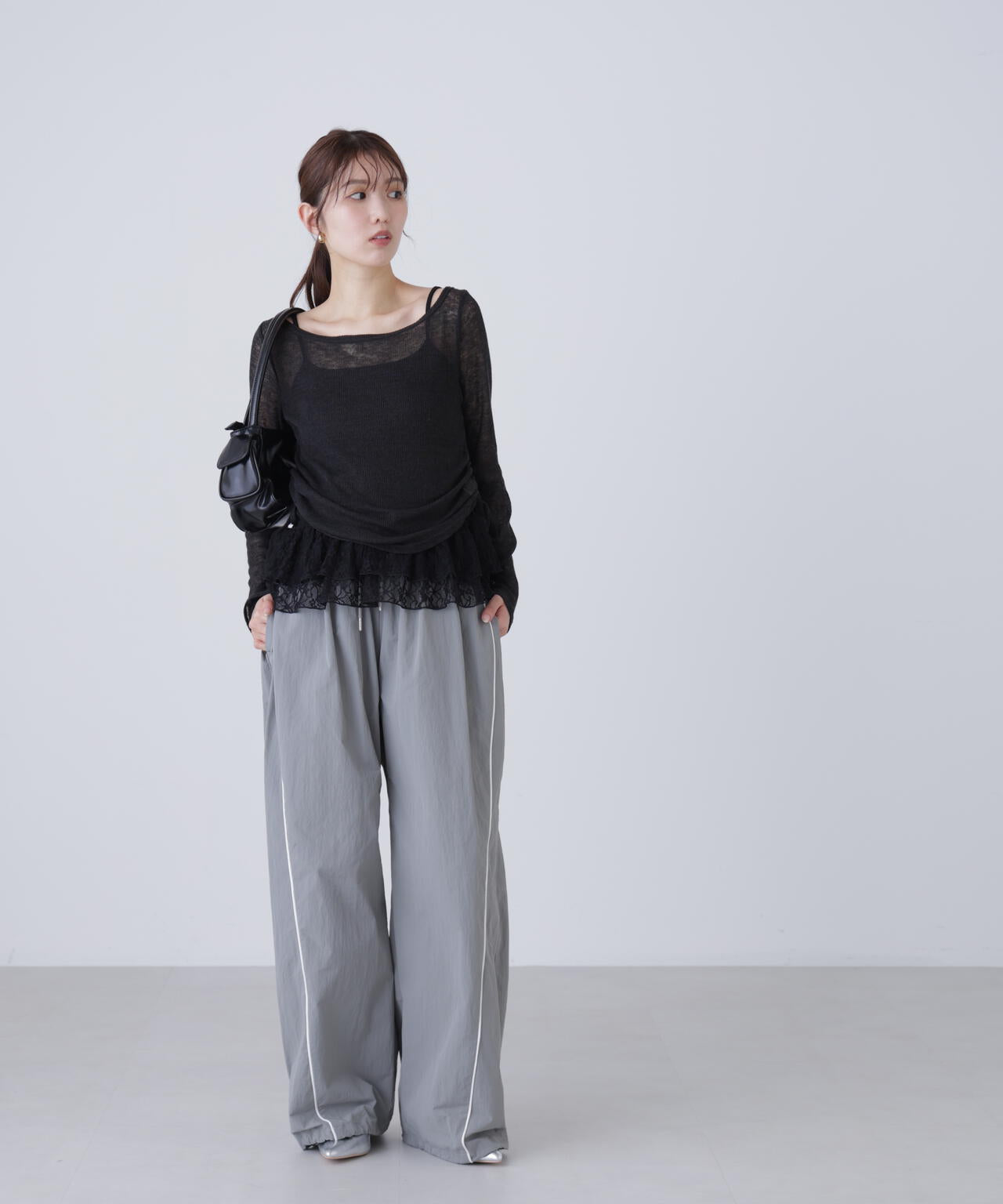 メランジドロストレースティアードキャミセット | FREE'S MART