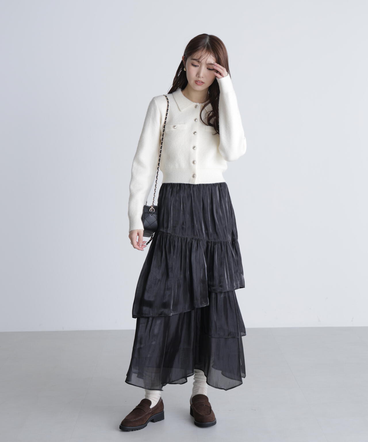 オフ 追加生産予約】シャイニーフリルティアードスカート | FREE'S