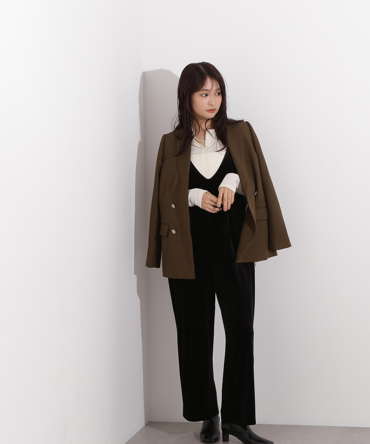 岸本セシルさん着用】ダブルブレストテーラードジャケット | N