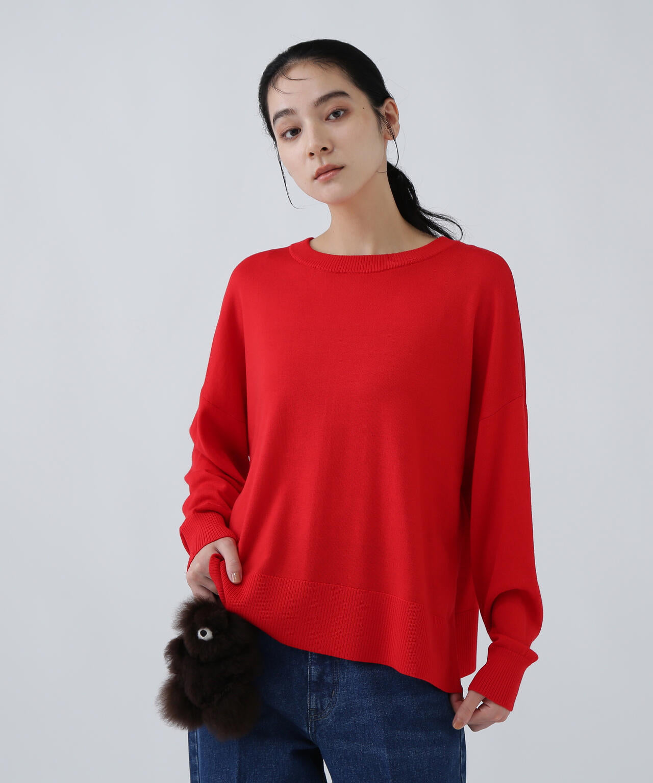 ユーティリティー】毛玉になりにくい前後2WAY華奢みえニット