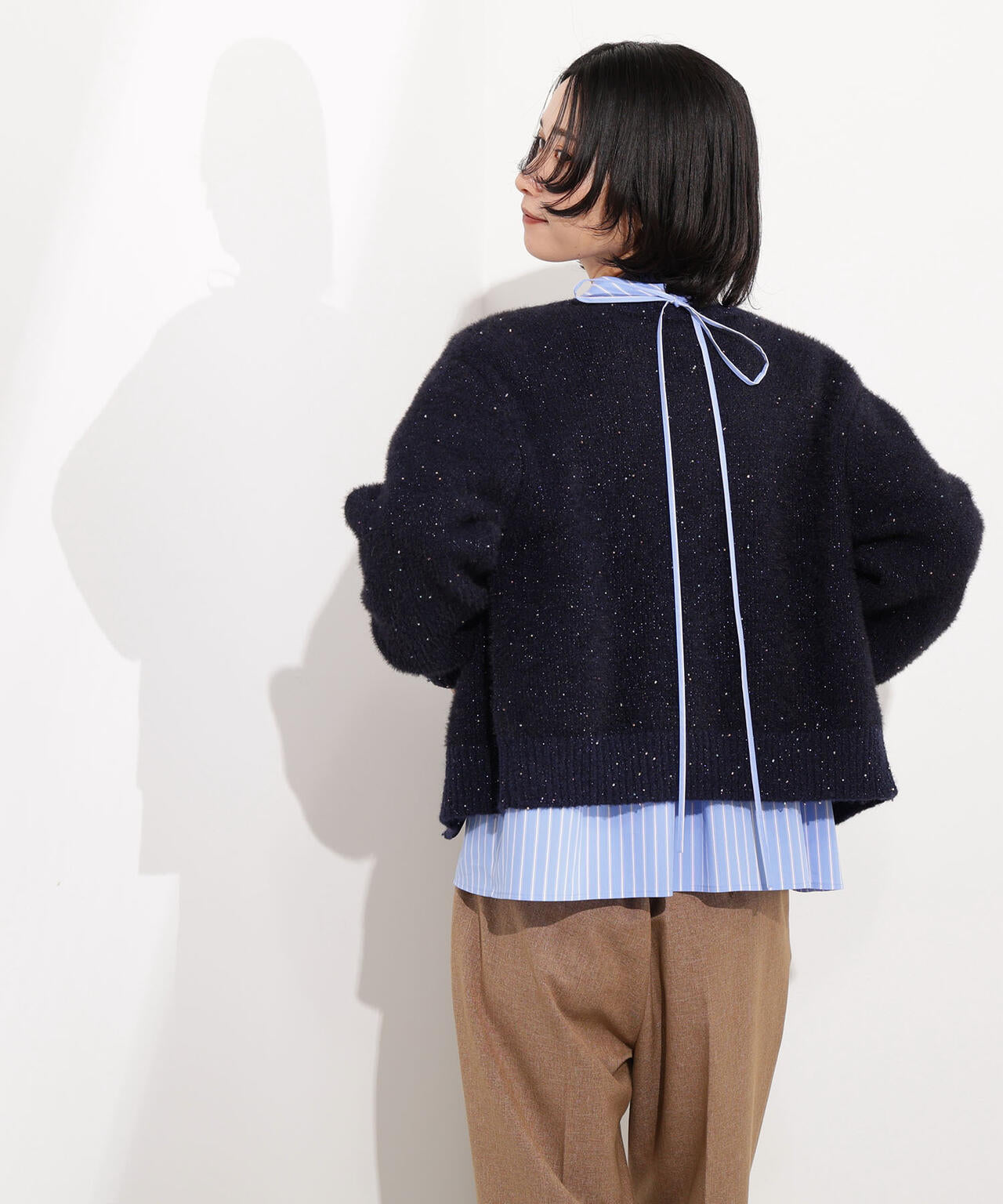 バックリボンストライプブラウス | N. Natural Beauty Basic*（エヌ