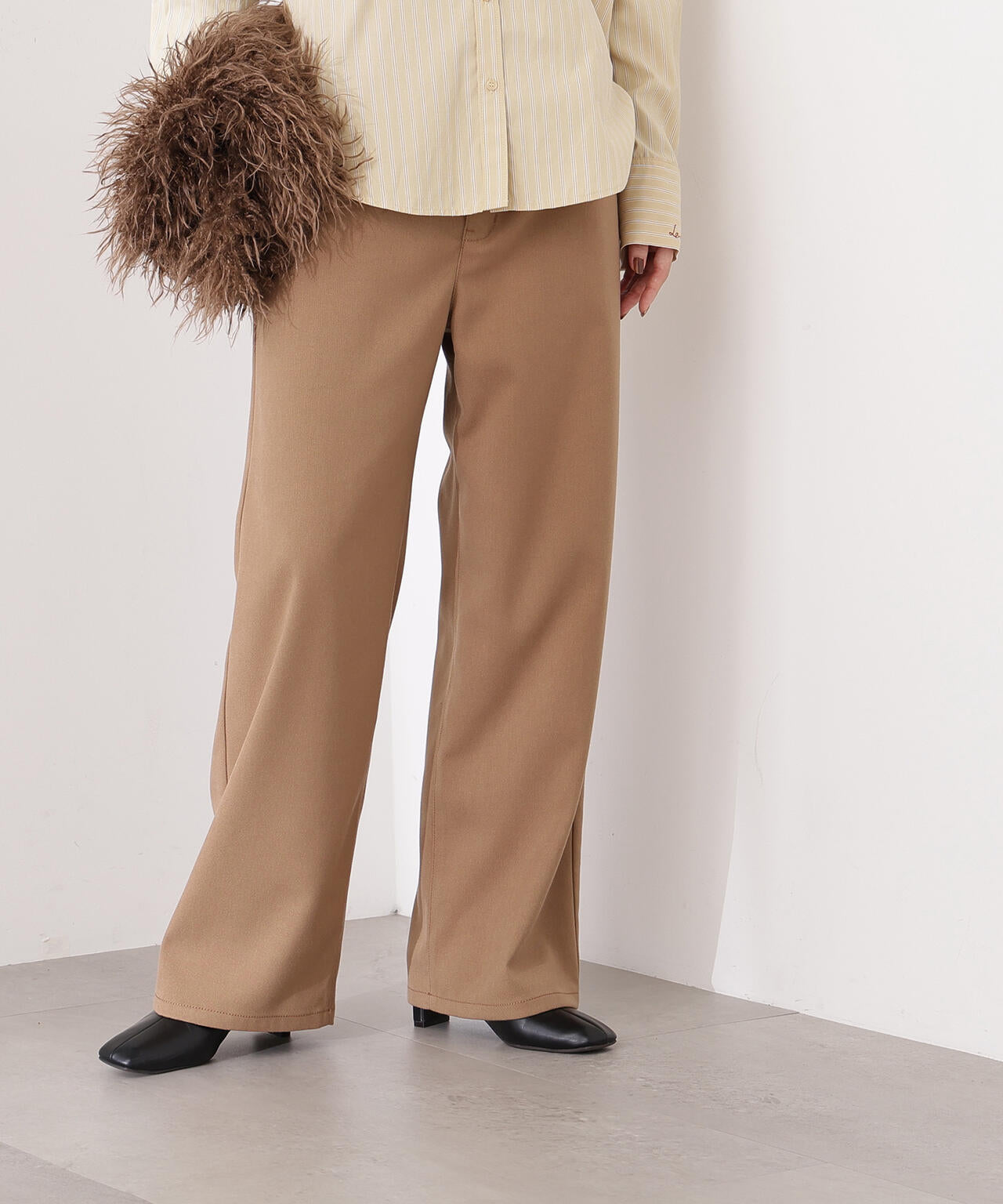 岸本セシルさん着用】ベーシックツイルワイドパンツ | N. Natural