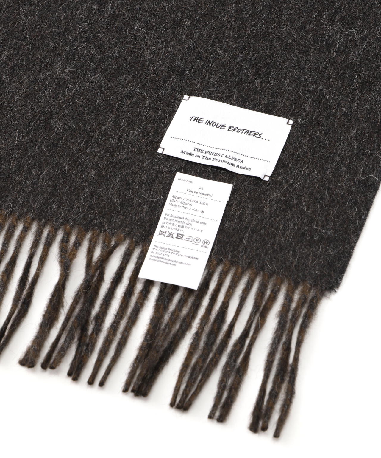 THE INOUE BROTHERS / TWO-COLOUR LARGE BRUSHED STOLE | THE LIBRARY