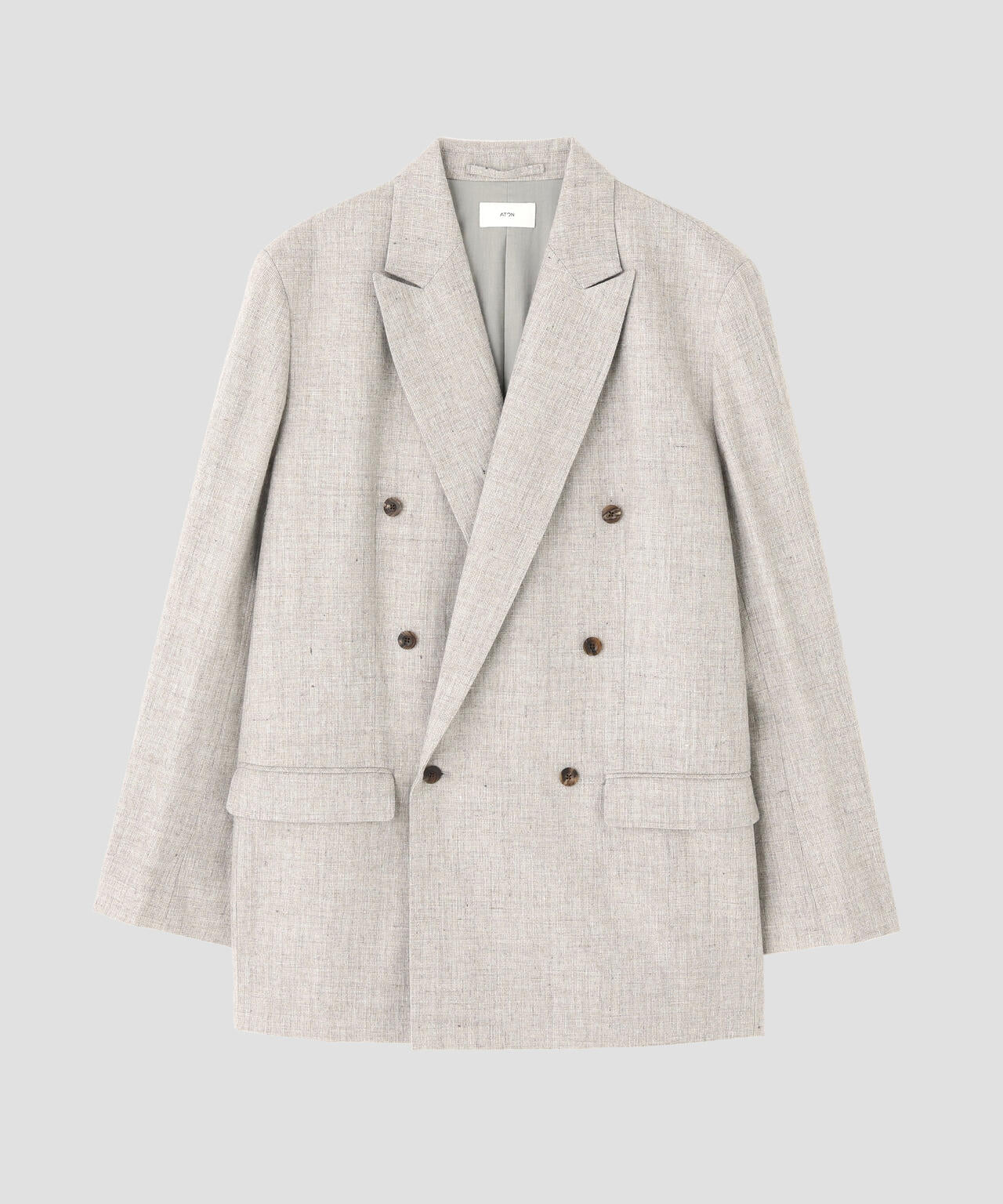ATON / LINEN WOOL TWILL DOUBLE BREASTED JACKET | THE LIBRARY（ザ