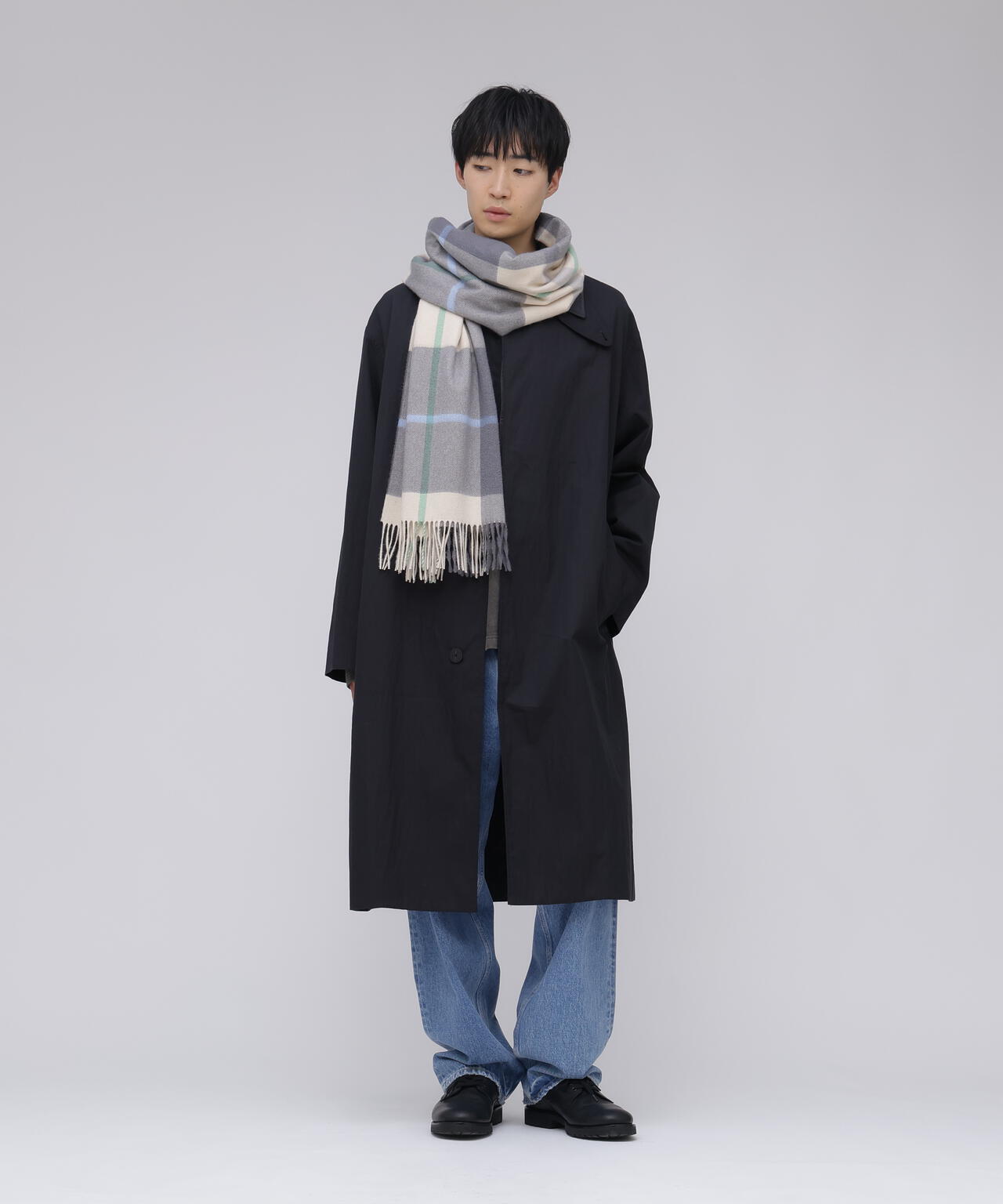 STUDIO NICHOLSON / WASHED WEATHER CLOTH TRENCH COAT | THE LIBRARY