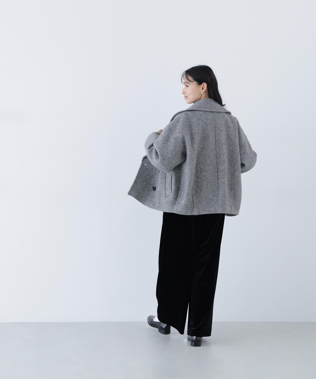 ウーリーフォルムハーフコート | NATURAL BEAUTY BASIC（ナチュラル