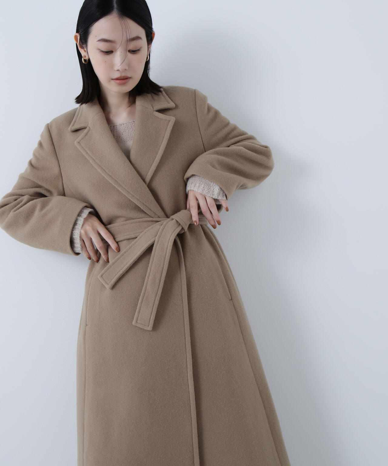 テーラーベルテッドロングコート | NATURAL BEAUTY BASIC（ナチュラル