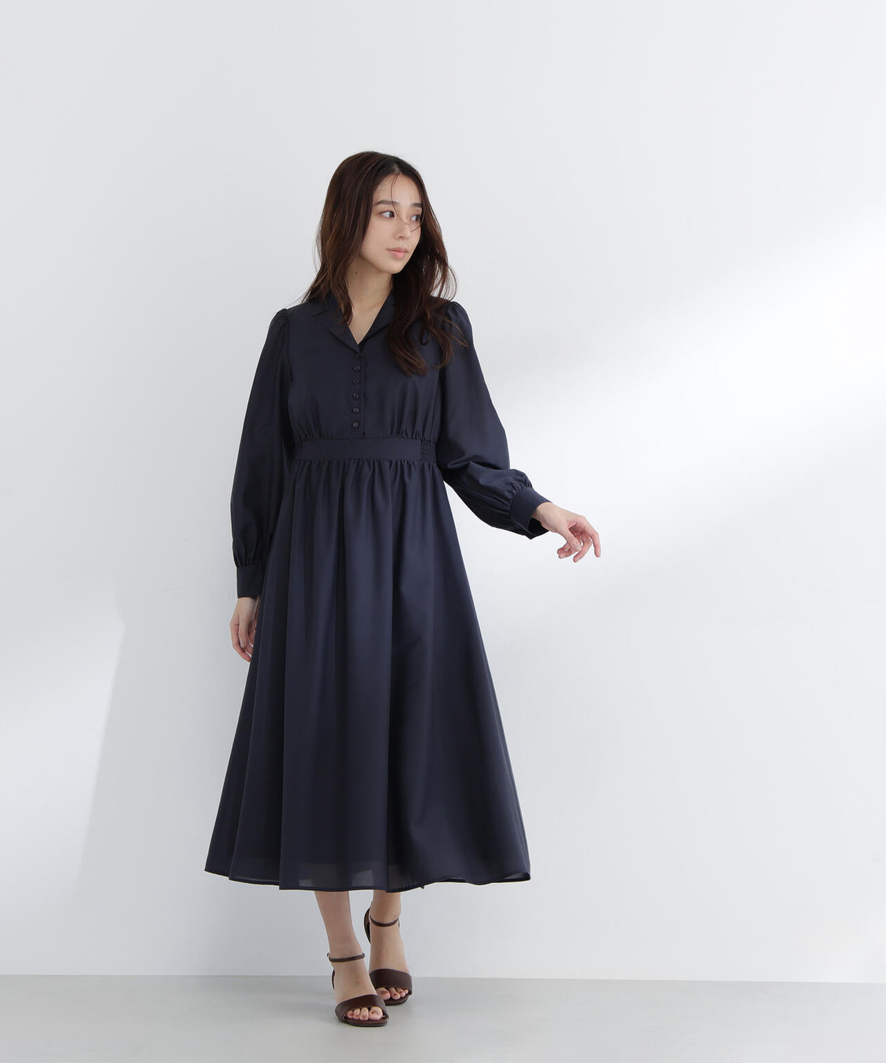 フロントボタン開襟ワンピース | NATURAL BEAUTY BASIC（ナチュラル