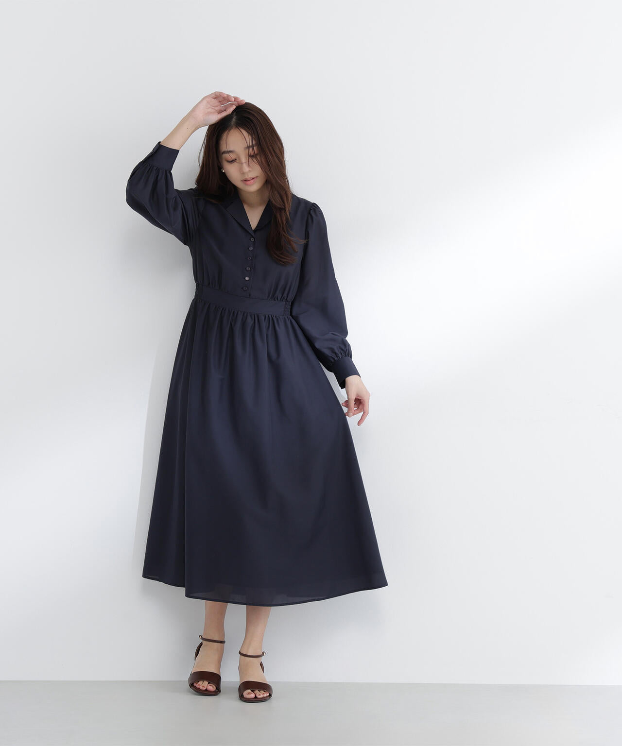 フロントボタン開襟ワンピース | NATURAL BEAUTY BASIC（ナチュラル
