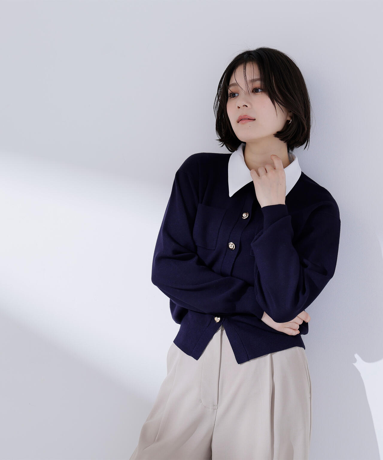 一部店舗・mix.tokyo 限定カラー：ピンク】2wayカラーニット