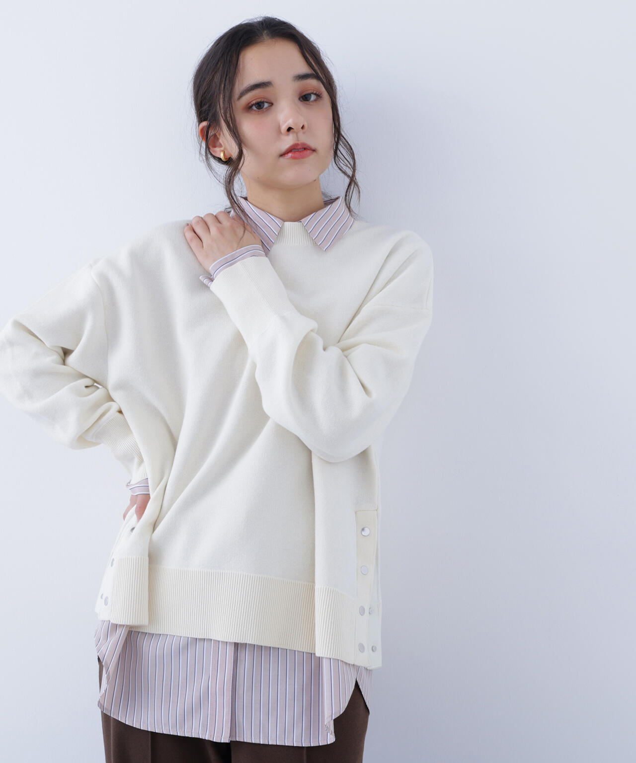 サイドスリットボクシーニット | N. Natural Beauty Basic*（エヌ