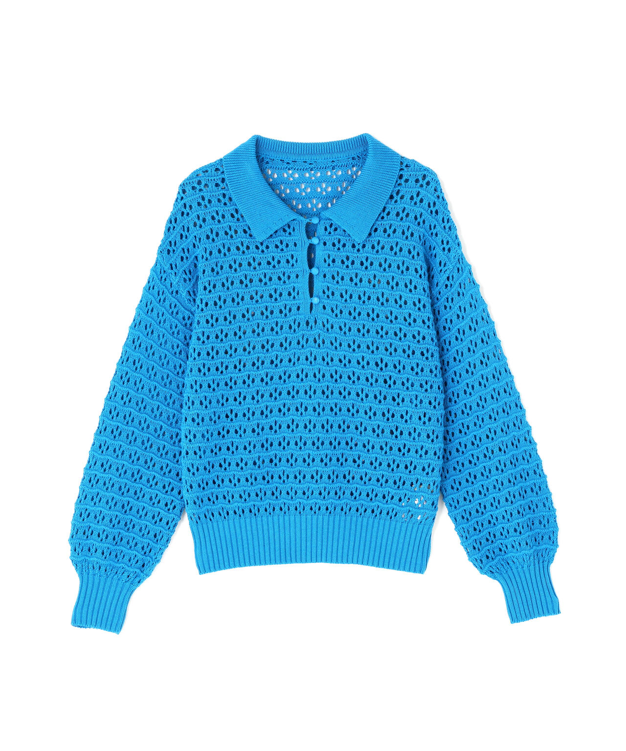 透かし編みポロニット | N. Natural Beauty Basic*（エヌ ナチュラル