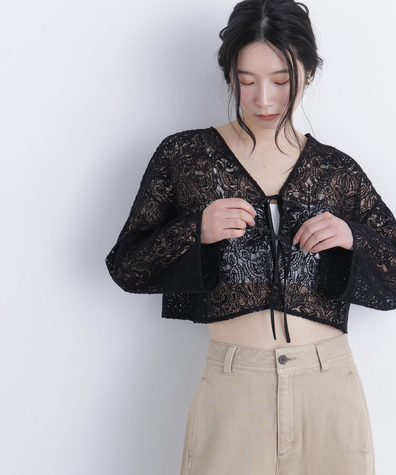 レース羽織ブラウス | N. Natural Beauty Basic*（エヌ ナチュラル