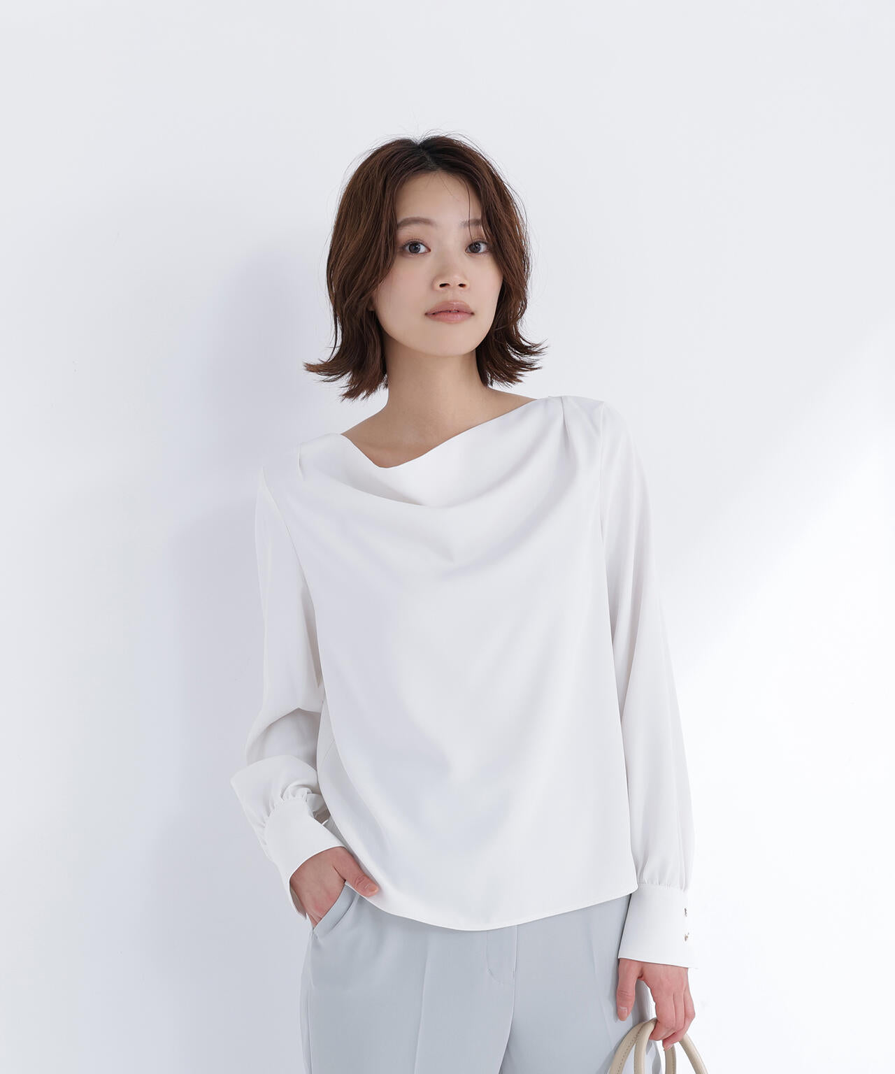 ドレープネックブラウス | NATURAL BEAUTY BASIC（ナチュラル